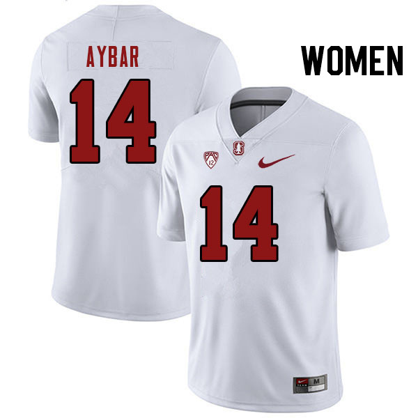 Women #14 Wilfredo Aybar Stanford Cardinal College Football Jerseys Stitched Sale-White